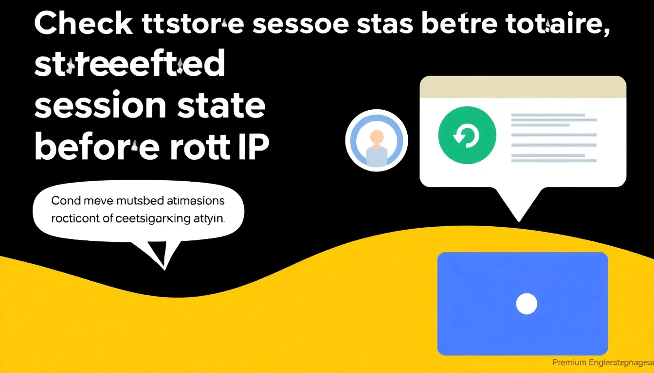 Inline visual for checking browser session state before changing proxies