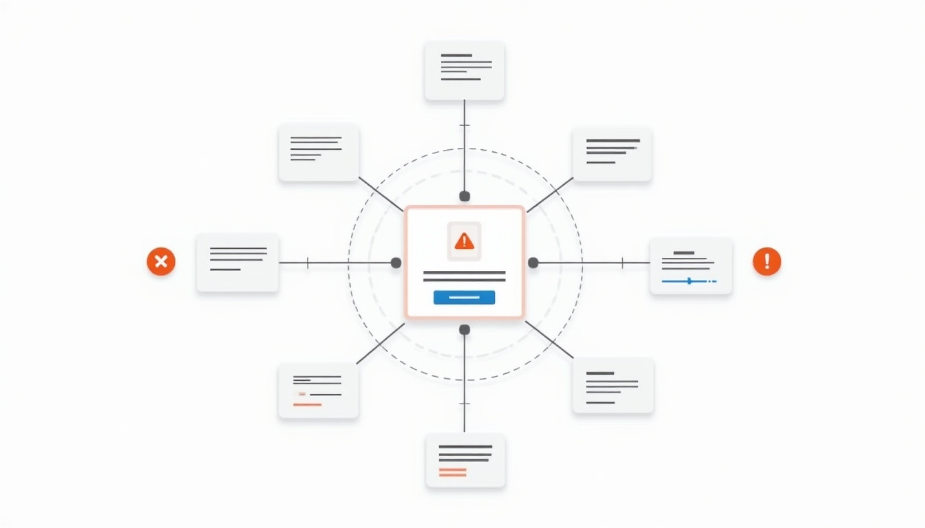 Diagram showing grouped common causes behind repeated Cloudflare verification loops